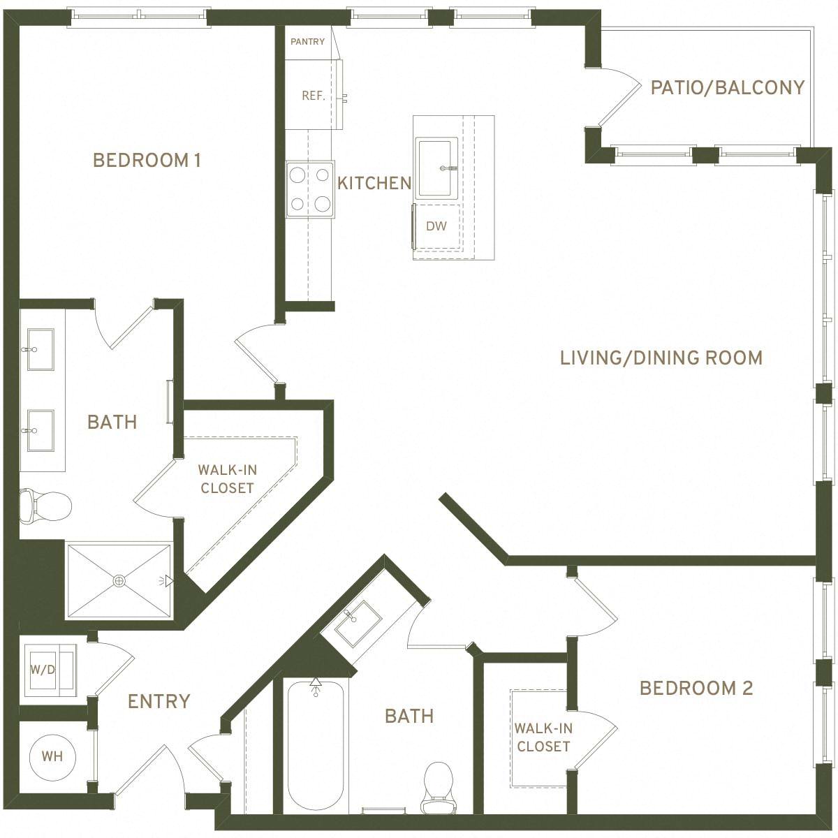 Floor plan layout diagram for B6